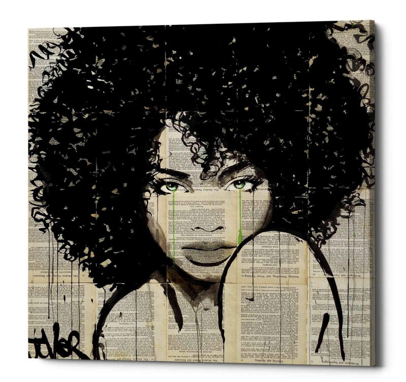 Epic Graffiti 'Angel' by Loui Jover, Canvas Wall Art, 12"x12" - Image 1